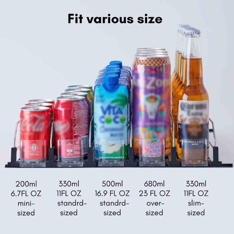 Rak Holder Penyimpanan Minuman Otomatis Bahan Plastik Untuk Kulkas Rumah