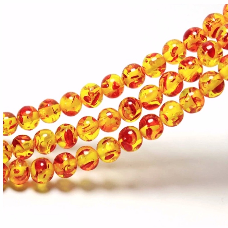 Gelang Unisex Kekayaan Dan Elegent Yang Bagus Kuning Imitasi Amber Beads