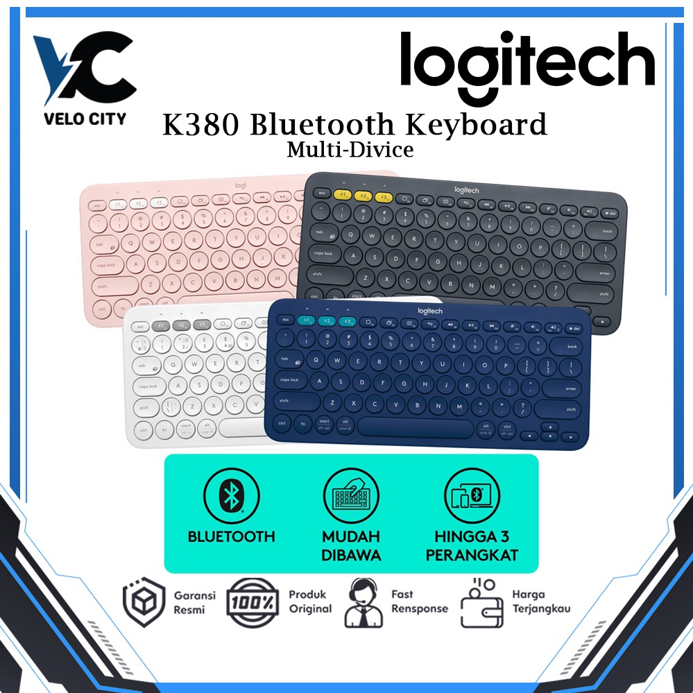 Keyboard Wireless Logitech K380 Multi Device Original Garansi 1 Tahun