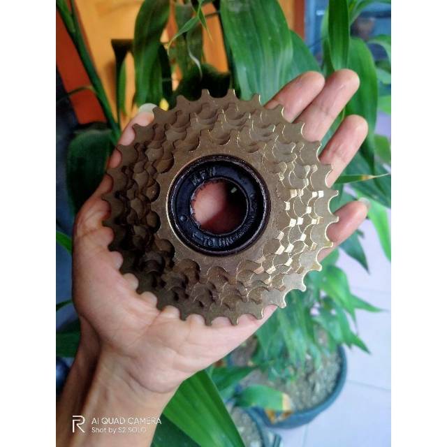 sprocket 7 speed feat belakang sepeda