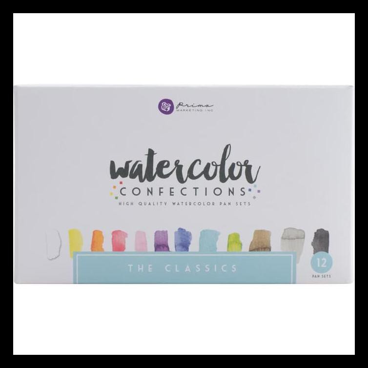 

READY STOK PRIMA MARKETING WATERCOLOR CONFECTIONS (THE CLASSICS) - 12 COLORS PERALATAN MELUKIS MURAH