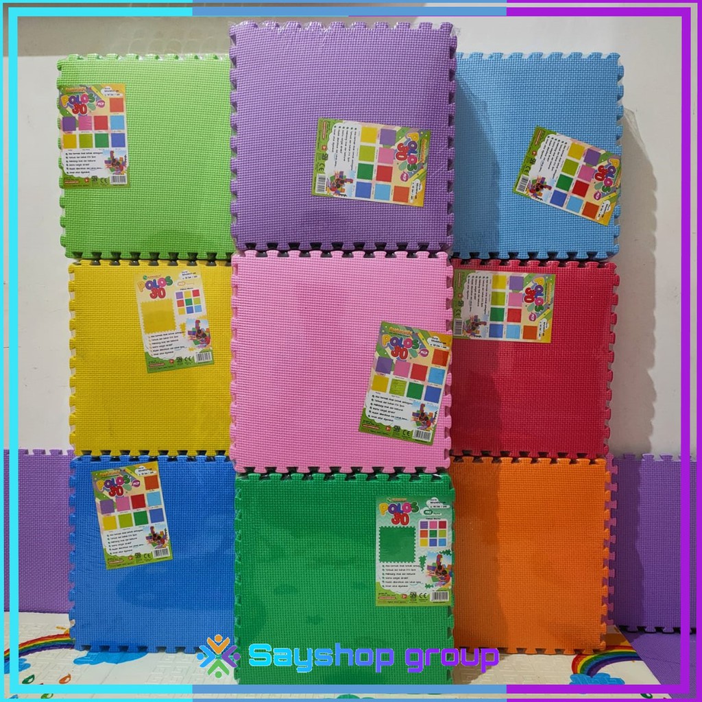  Evamat  Puzzle Matras  Polos 30x30cm Mainan Anak Playmat 