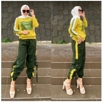 [ 2.2 SUPER SALE ] Zolaqu Set Sporty | Zolaku l Baju Setelan Olahraga Senam Training Muslim Wanita