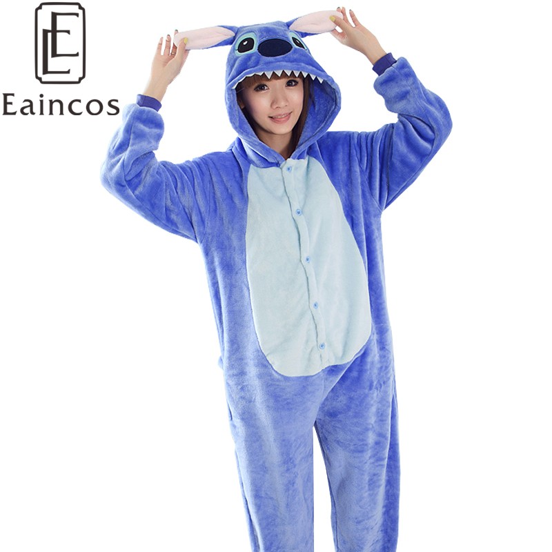 Dewasa Flanel Onesies Pijamas Lucu Kartun Hewan Stitch Pegasus