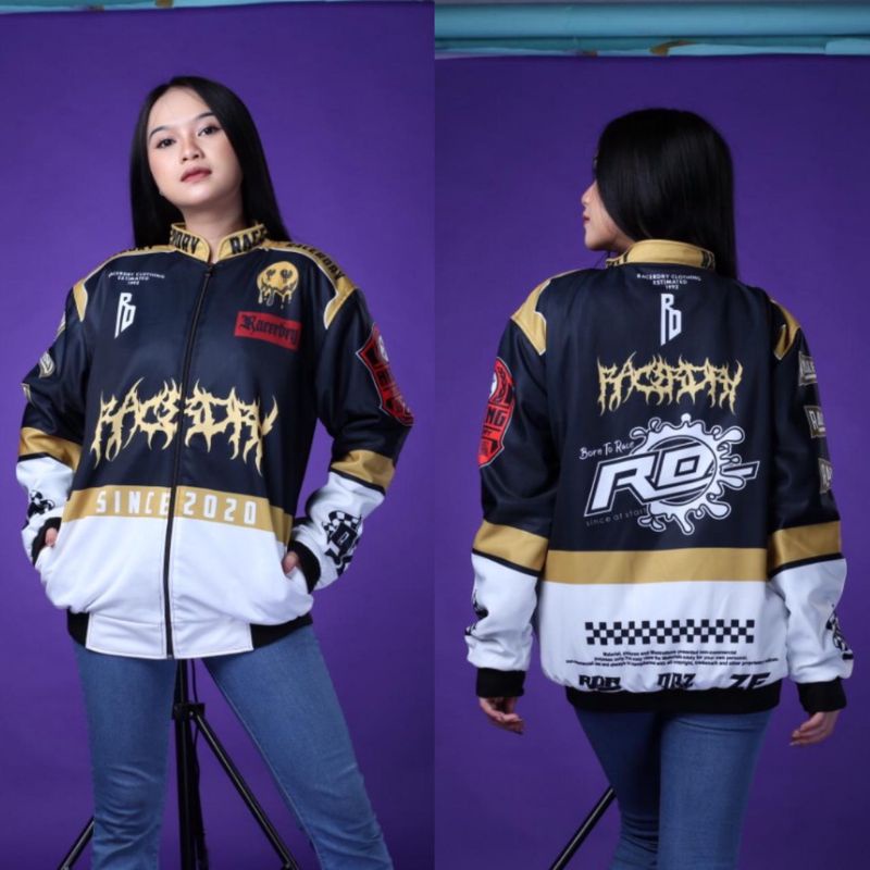 VARSITY JACKET NASCAR CHASE AUTHENTIC- JAKET MOTOR - JAKET SUNMORI - JAKET RACING PRIA WANITA  SIZE L XL XXL