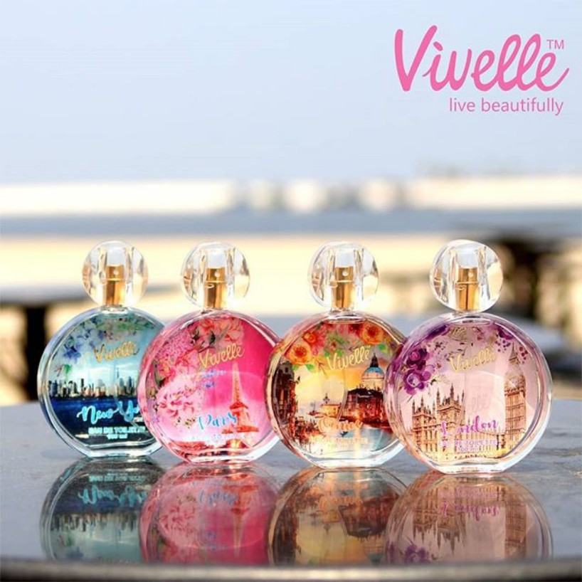 ⭐BAGUS⭐ VIVELLE EDT CITY | Parfum Eau De Toilette / Kemasan Kaca Bulat 100ml