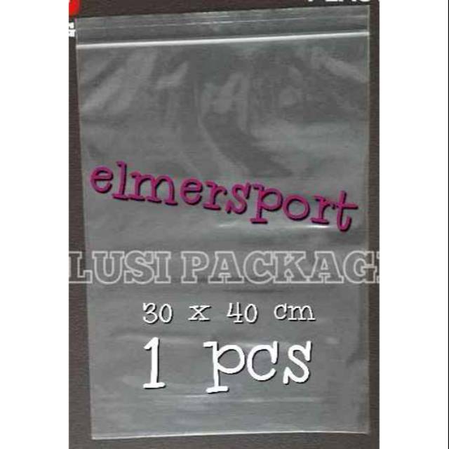 ECERAN TERMURAH PLASTIK KLIP TRANSPARAN UKURAN 30x40 ISI 1 PCS CLIP ZIPLOCK PLASTIK BENING SE