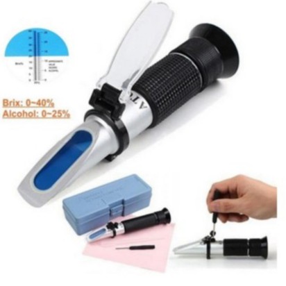 Jual Alat Ukur Kadar Gula Makanan Minuman Refractometer Brix With ATC ...