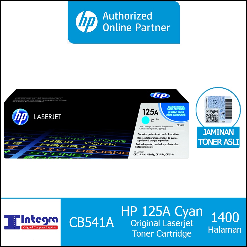 HP 125A Laserjet Cyan Original LasetJet Cartridge - CB541A