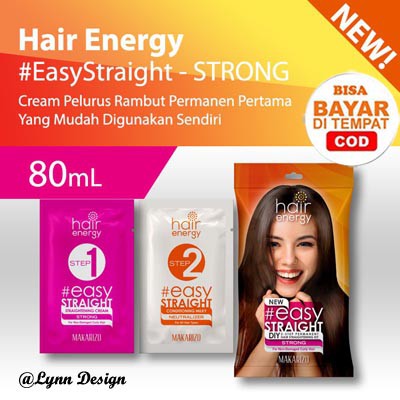 Makarizo Hair Energy Easy Straight 80 mL Pelurus Rambut / Makarizo Easy Straight_Cerianti