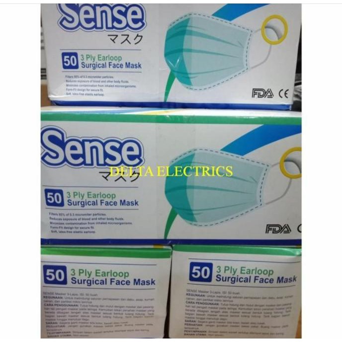 Masker Sense 3 Ply 50 Pcs Masker SENSE SOFT