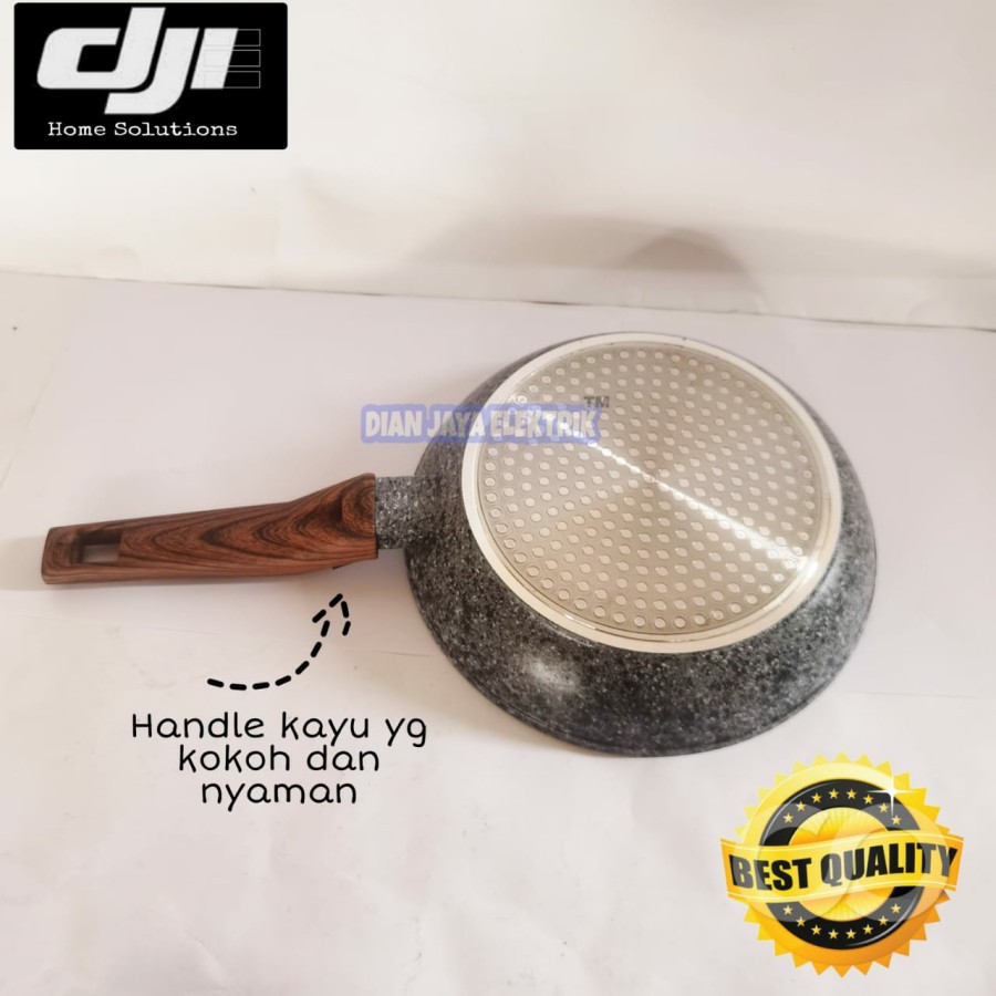 Wajan Teflon anti lengket  Marble coated/fry pan/penggorengan Yoshikawa 20 cm 22 cm