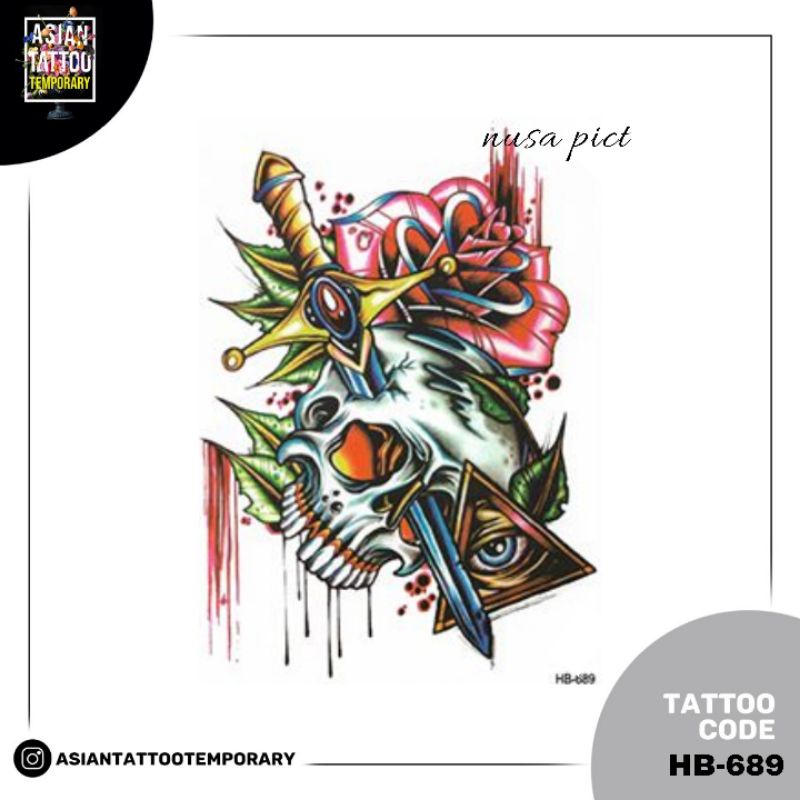 TATTO TEMPORARY Tengkorak ⚠️ORI