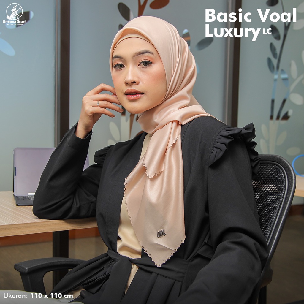 Kerudung Segiempat Basic Voal Luxury Lasercut By Umama Hijab Segi Empat Lasercut Jilbab Voal Nayla Hija'b