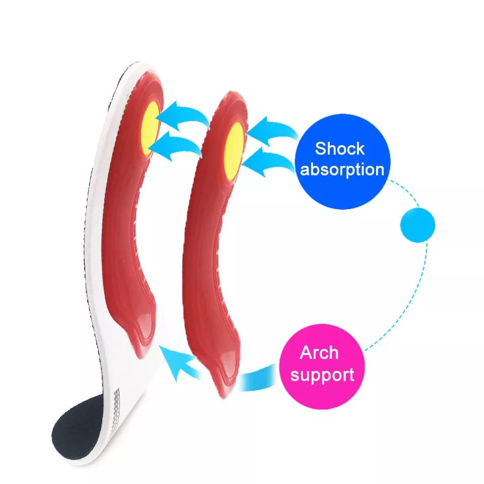 SEPASANG INSOLE UNTUK KAKI DATAR INSOLE HIGH ARCH SUPPORT PLANTAR FASCITIS SOL SEPATU PRIA DAN WANITA ALAS SEPATU