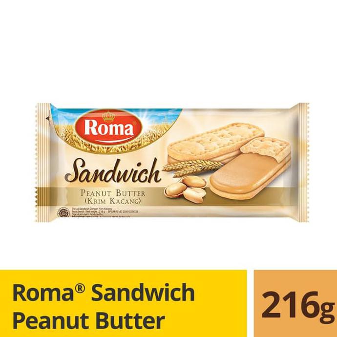 

TERMURAH Roma Sandwich Peanut 216 gr BEST SELLER