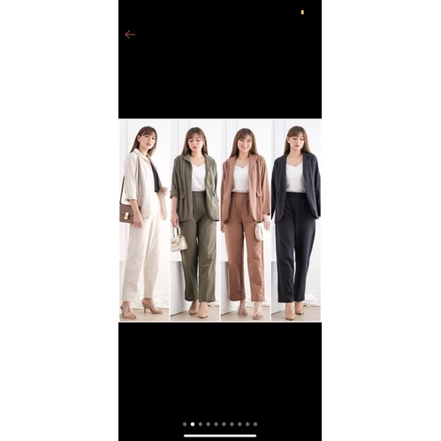 Blazer Wanita Satu Set Setelan Kantor