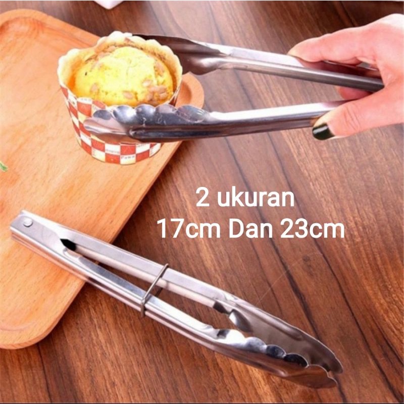 Alat jepitan makanan kue gorengan sayur roti bahan tebal kuat jepit capitan