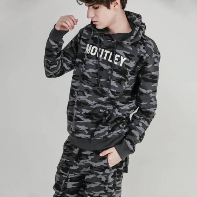 Hoodie sweater Moutley army abu