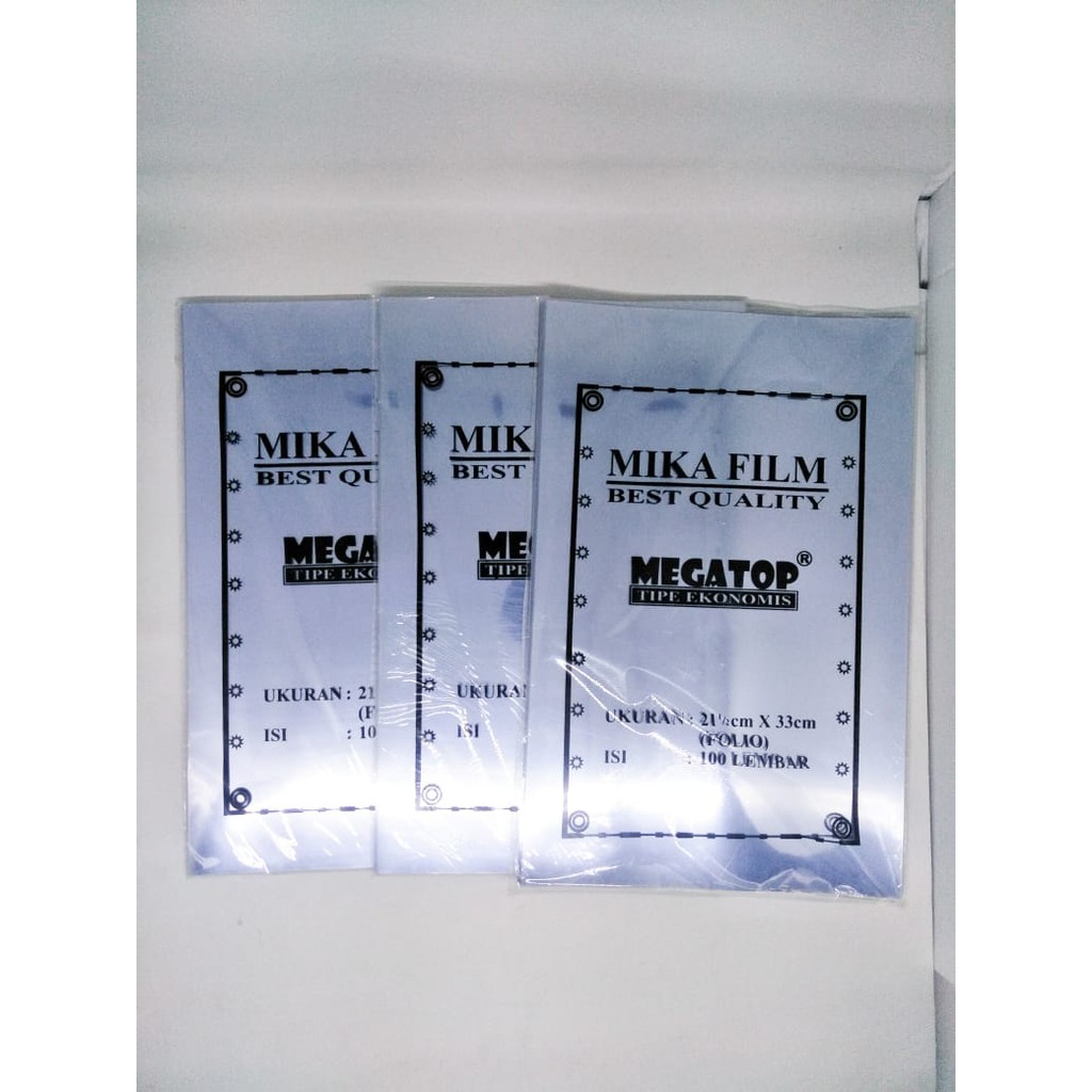 

PLASTIK MIKA / COVER MIKA / MIKA FILM JILID BENING UKURAN FOLIO MEGATOP