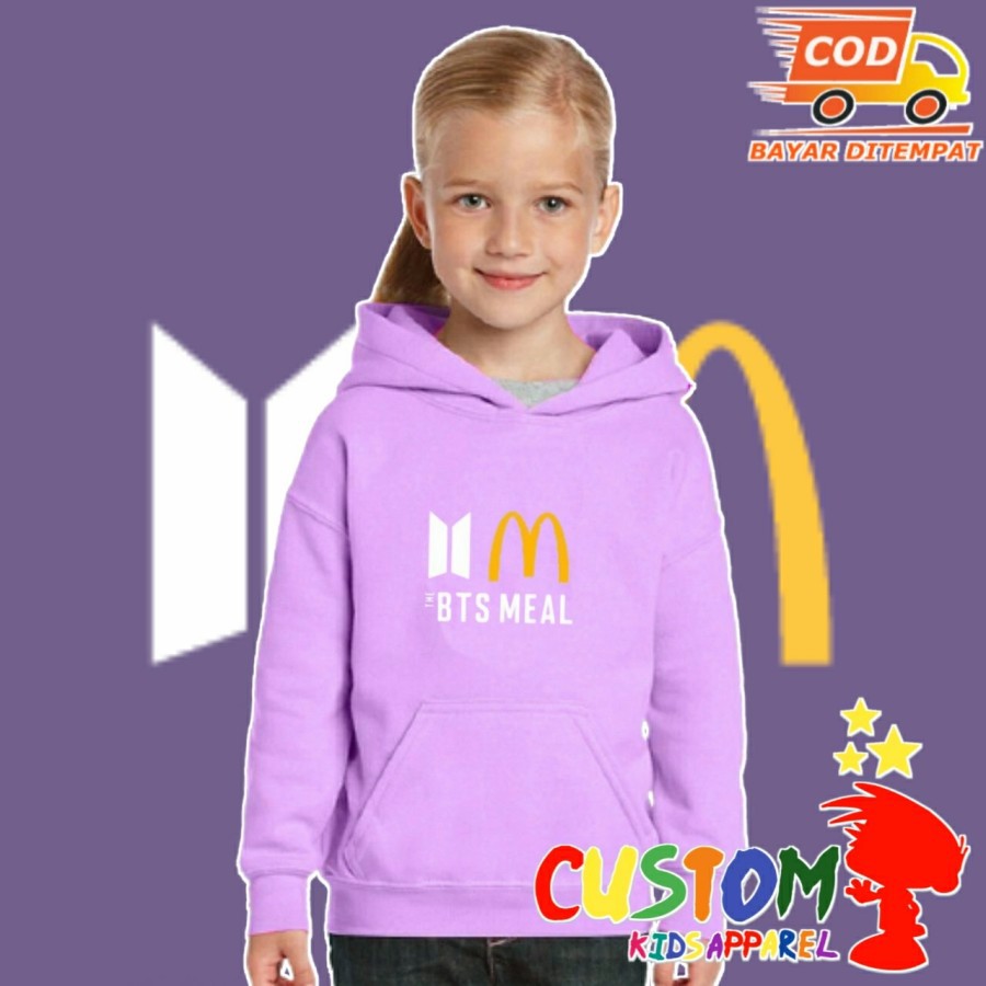 JAKET SWEATER HOODIE ANAK THE BTS MEAL - BTS X MCD