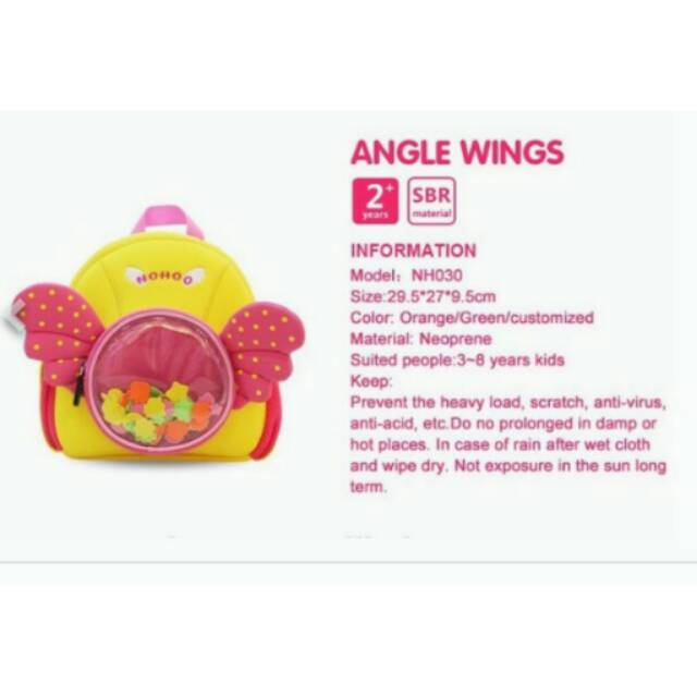 Nohoo Tas Anak Model Angel Wings