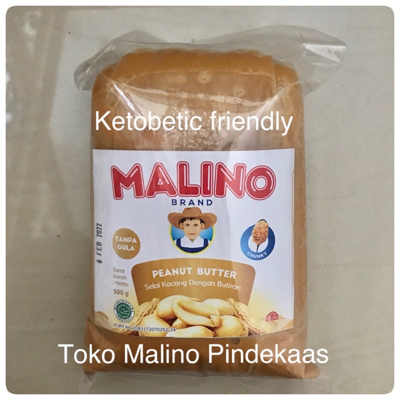 

Keto friendly diet pindekaas/peanut butter/selai kacang (super chunk, no sugar) 500 gram