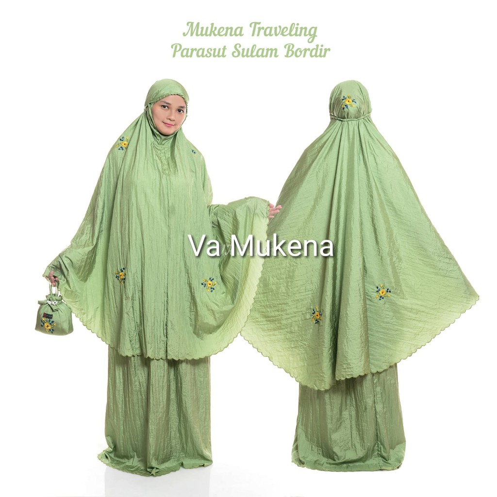 Mukena Parasut Sulam Bordir