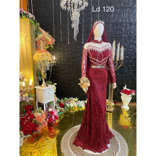 BIG SALEE//GAUN PENGANTIN SLIM DRESS JUMBO/GAUN PENGANTIN FULL PAYET /GAUN PENGANTIN PREMIUM