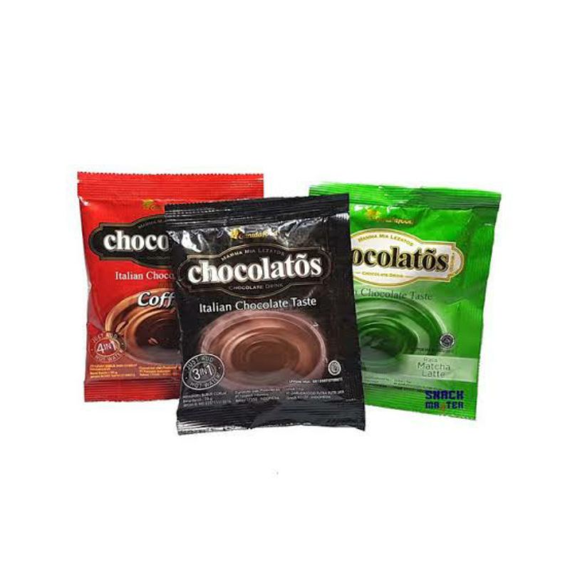 

Chocolatos 3 in 1 rasa coklat & matcha 1 renceng