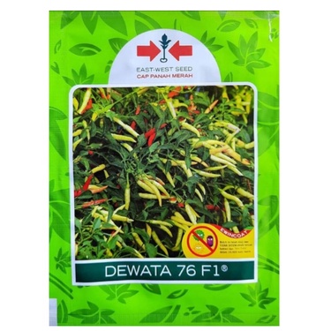 BENIH CABAI RAWIT HYBRIDA DEWATA 76 F1 PRODUK PANAH MERAH KEMASAN 350 BUTIR