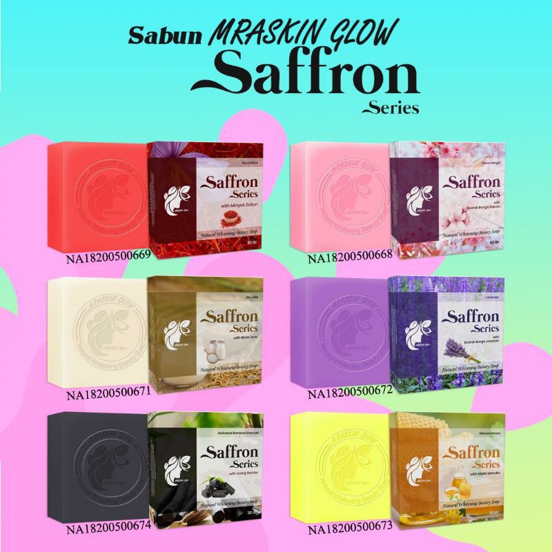 [SIMURAH] SABUN MRASKIN GLOW SAFFRON SERIES ORI / MRA SKIN GLOW / SABUN SAFFRON