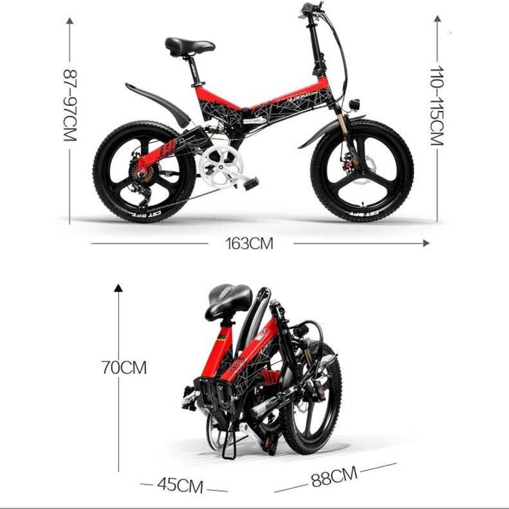 Sepeda Listrik Lipat Electric Lankeleisi G650 Vers 48V 10.4Ah-1