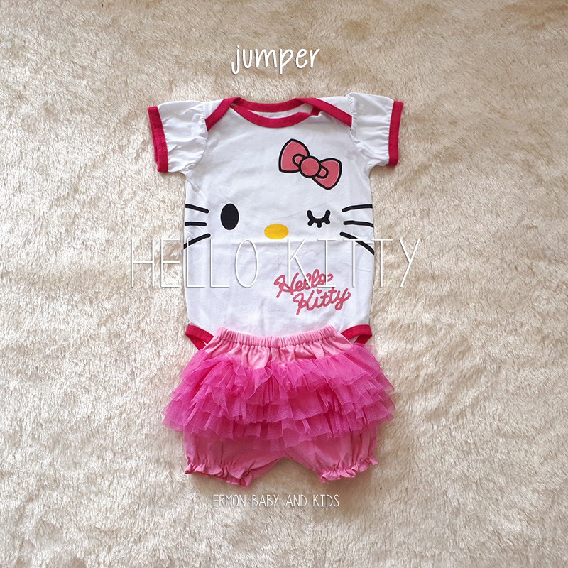 ❤️ baju bayi jumper bayi ❤️ model karakter hello kitty lucu murah free bawahan❤️