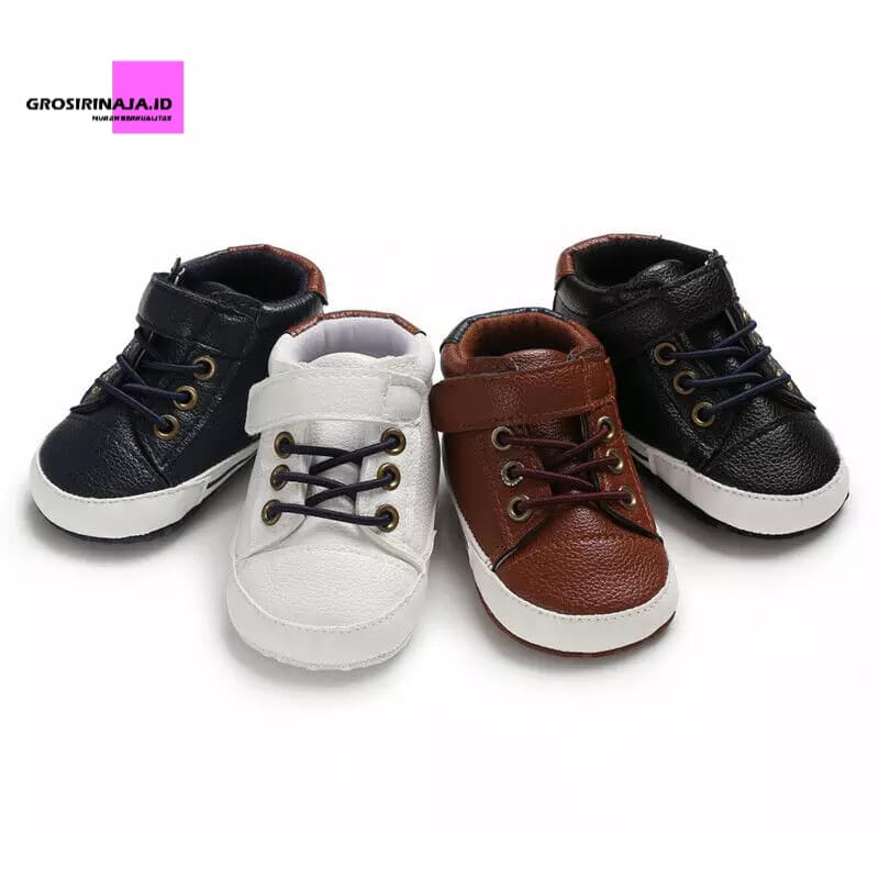 Prewalker Boots Leather-Sepatu Bayi Laki-Laki 0-14 Bulan