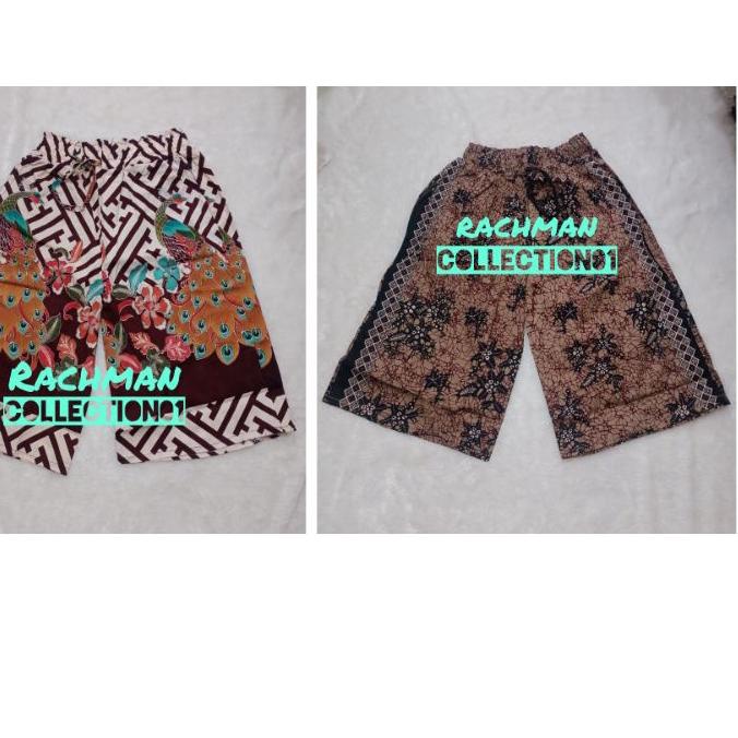 NEW  5.5 Celana Wanita Jumbo Kulot Batik Pendek Kain Katun Strech Premium Celana Pendek wanita selut