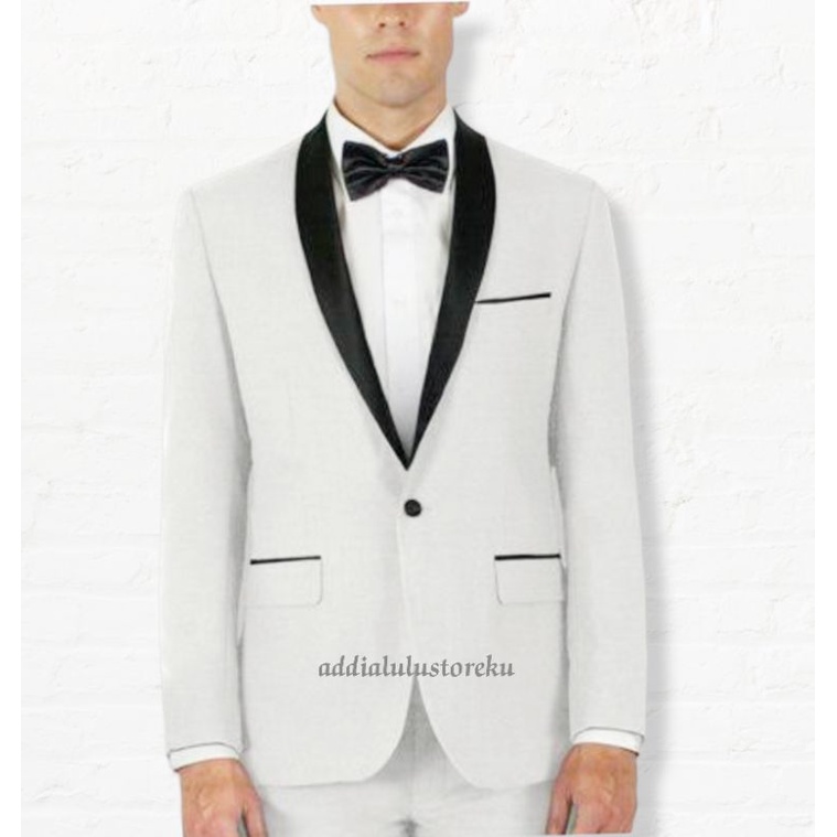 JAS PENGANTIN PRIA PUTIH TUXEDO/jas pria akad putih tuxsedo/jas putih pria modern premium/jas pria f