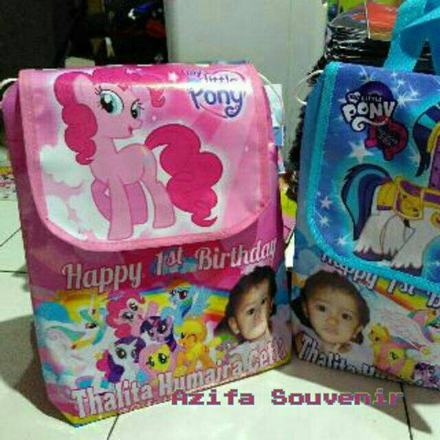 

Tas / Goodie Bag Souvenir Ulang Tahun / Ultah Anak Ransel Banner Custom