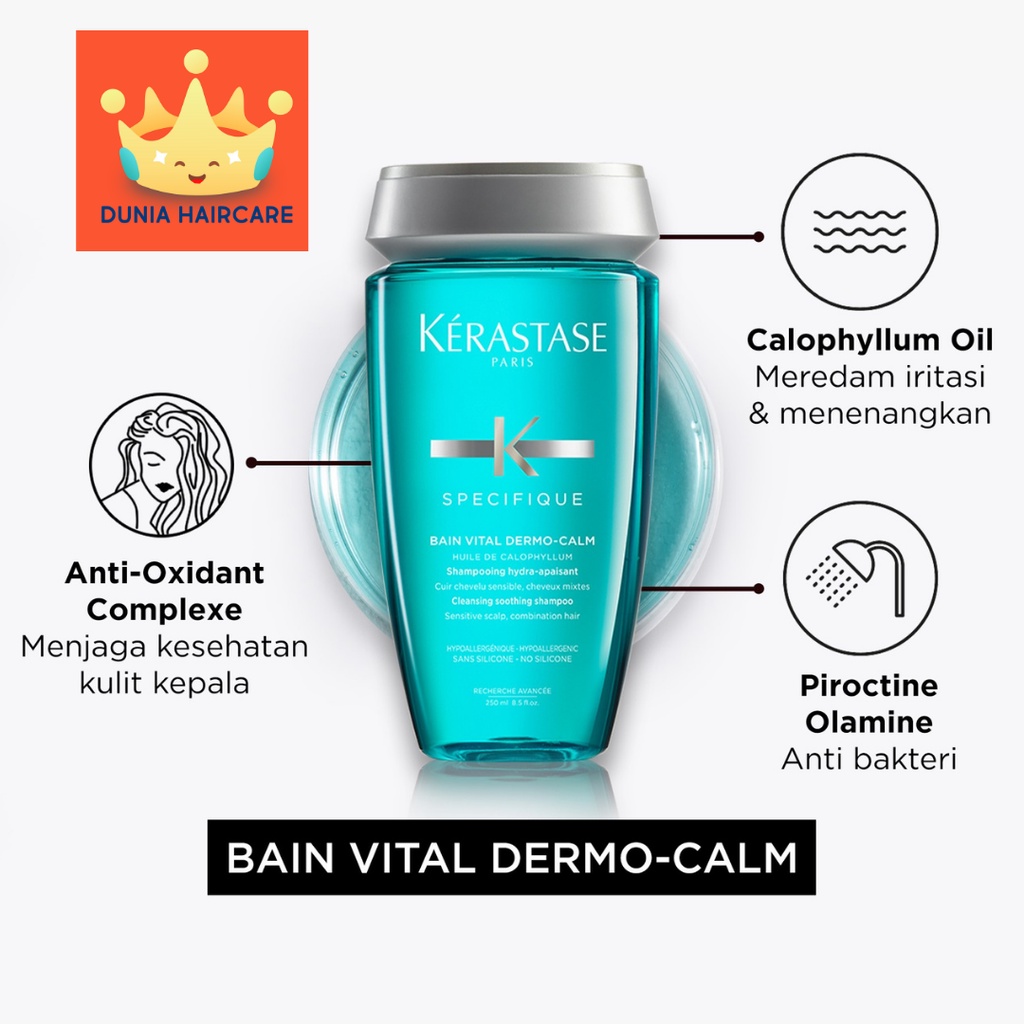 Kerastase BAIN VITAL Shampoo 80ml, 250ml, 1000ml ORIGINAL! - Shampoo Kulit Kepala Sensitif