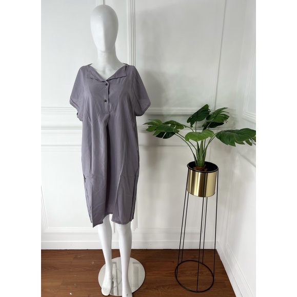 DASTER PENDEK SEBETIS RAYON MOTIF KEKINIAN VIRAL DASTER DEWASA PAKAIAN WANITA KEKINIAN LUCU-mon grey