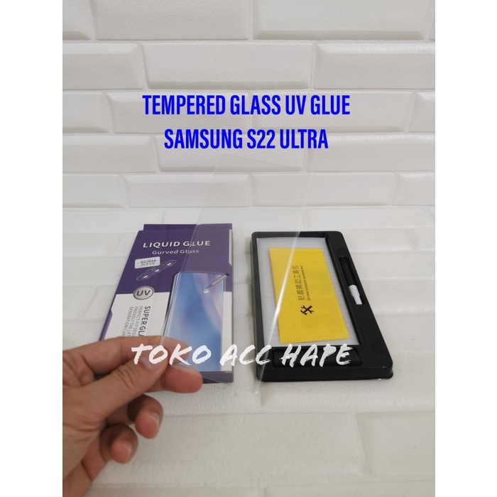 SAMSUNG S22 ULTRA TEMPERED UV GLASS KACA CURVE UV GLUE PREMIUM QUALITY