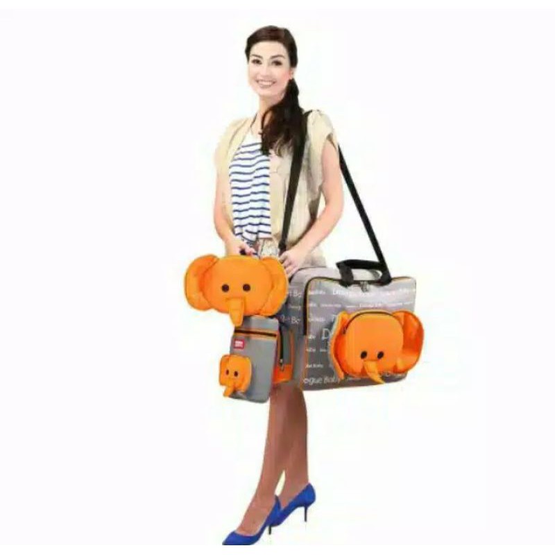Tas bayi dialogue cute series jumbo 3in1 kode DGT 7119-tas dialogue gajah jumbo