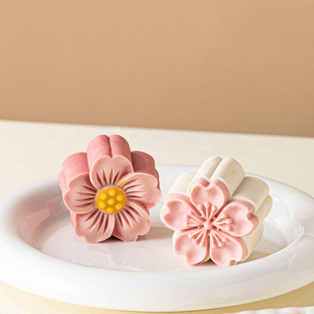 [Elegan] Es Kulit Cetakan Mooncake Bunga Sakura Kacang Hijau Kue Mid-Autumn Festival Moon Cake Cookie Mold Dapur Gadget Baking Aksesoris Tangan Ditekan Cetakan Mooncake