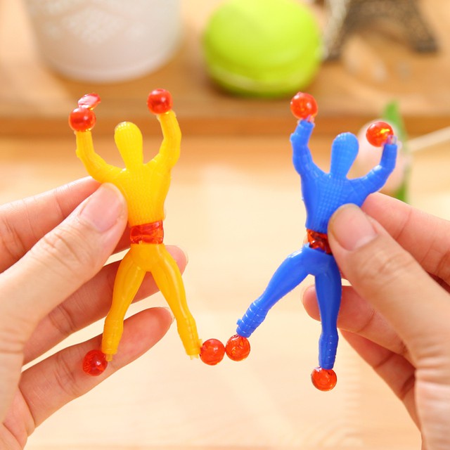 5 Pcs Mainan Boneka Spiderman Memanjat Dinding Warna-Warni Untuk Pesta