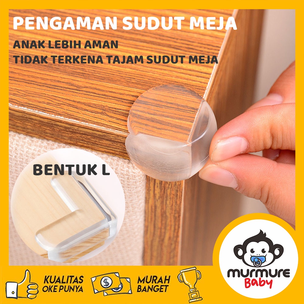 MURMURE.BABY | PELINDUNG SUDUT MEJA TRANPARAN / PENGAMAN SIKU SUDUT MEJA SILIKON / PELINDUNG SIKU MEJA SILICONE