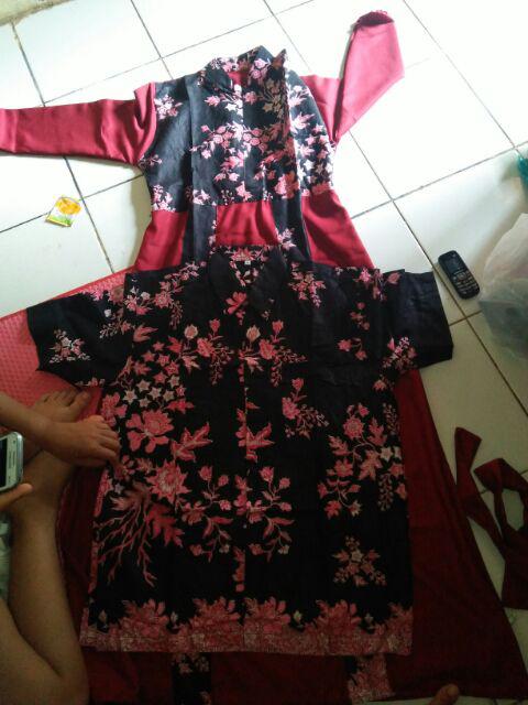 Keluarga Batik Couple Sarombit Seragaman Kondangan Tanah Abang Wanita Murah Princess Azkana Sogan
