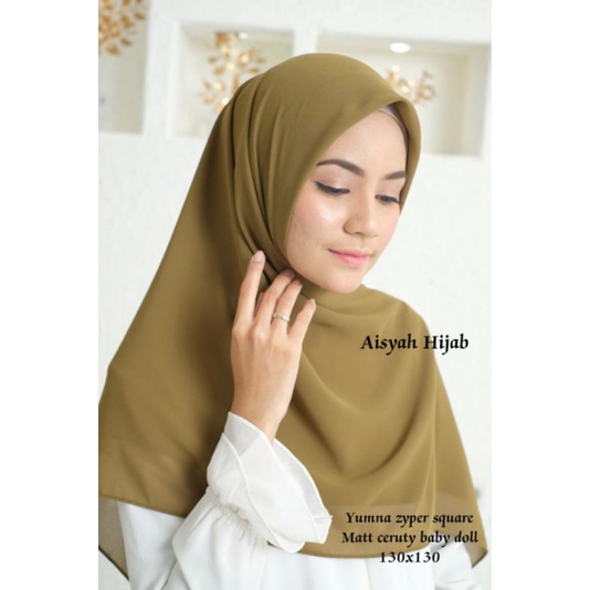 GROSIR ISI 10 PCS Yumna square ziper Syar'i Aisyah segiempat instan zipper ceruty babydoll jumbo seg
