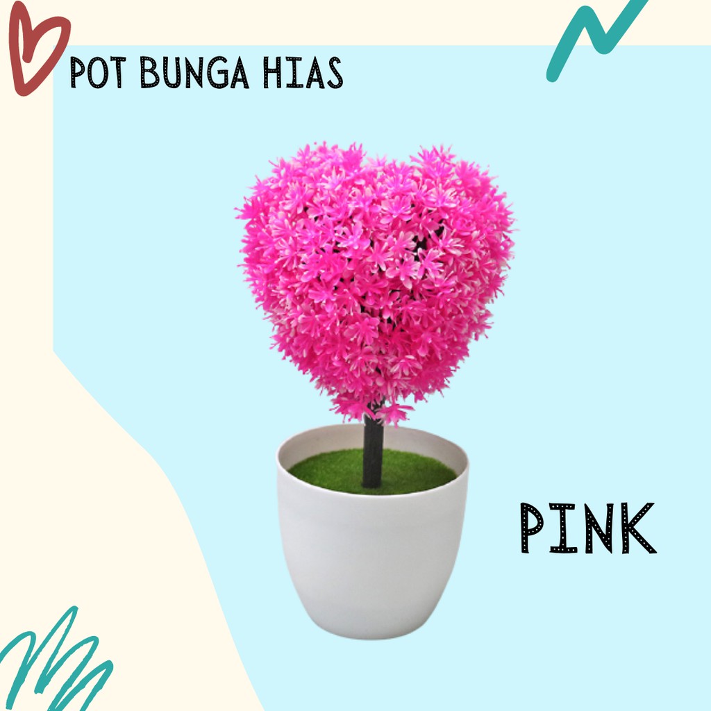 Satu7an PBP29 Tanaman Bunga Plastik Tanaman Hias Pot Bunga Dekorasi Rumah Artificial Flower-4