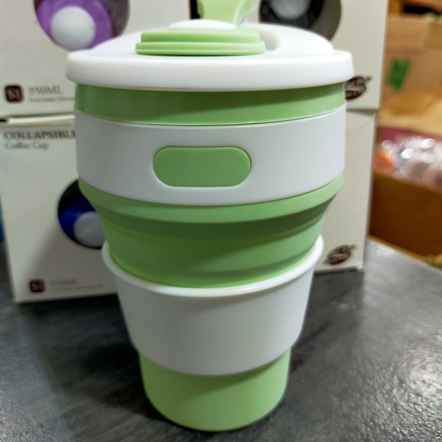 Gelas Silikon Coffe Cup Gelas Lipat Silikon 350Ml BPA FREE
