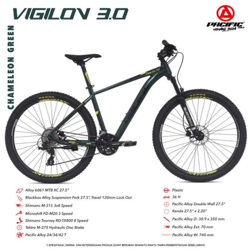 Sepeda mtb/gunung Pacific vigilon 3.0 27.5 inch